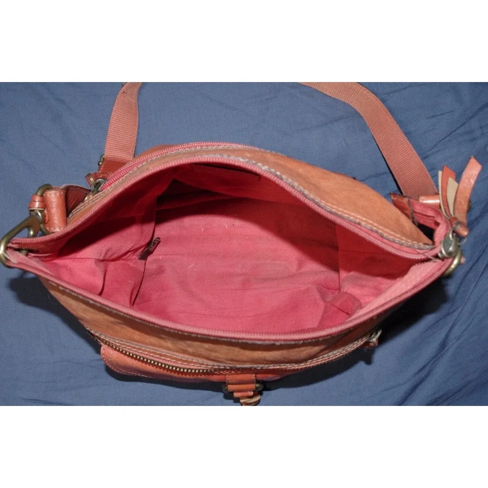 Y2K Vintage Fossil Leather‎ Keyper Bag